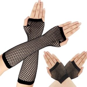 Black Fishnet Gloves